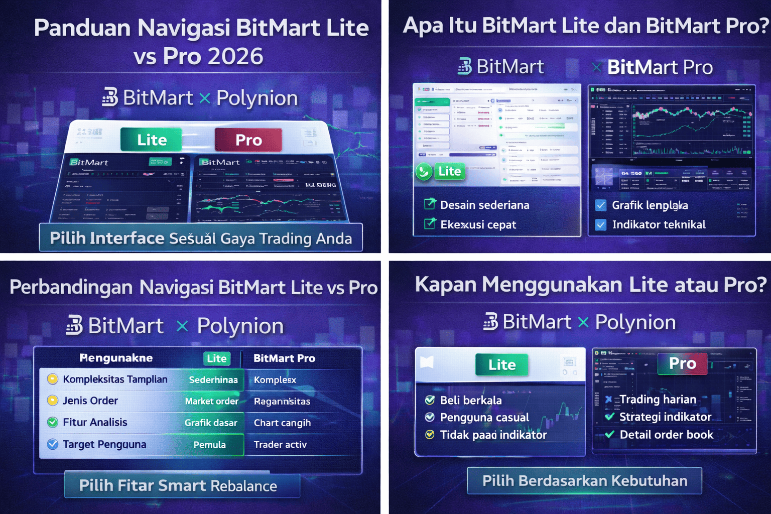Panduan Navigasi BitMart Lite vs Pro 2026