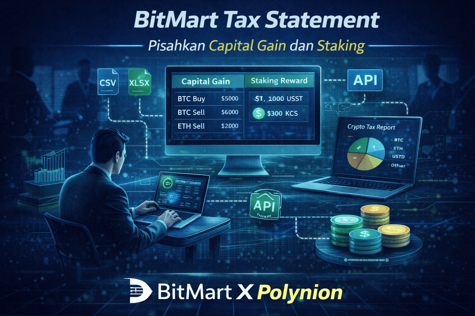 BitMart Tax Statement: Pisahkan Capital Gain dan Staking